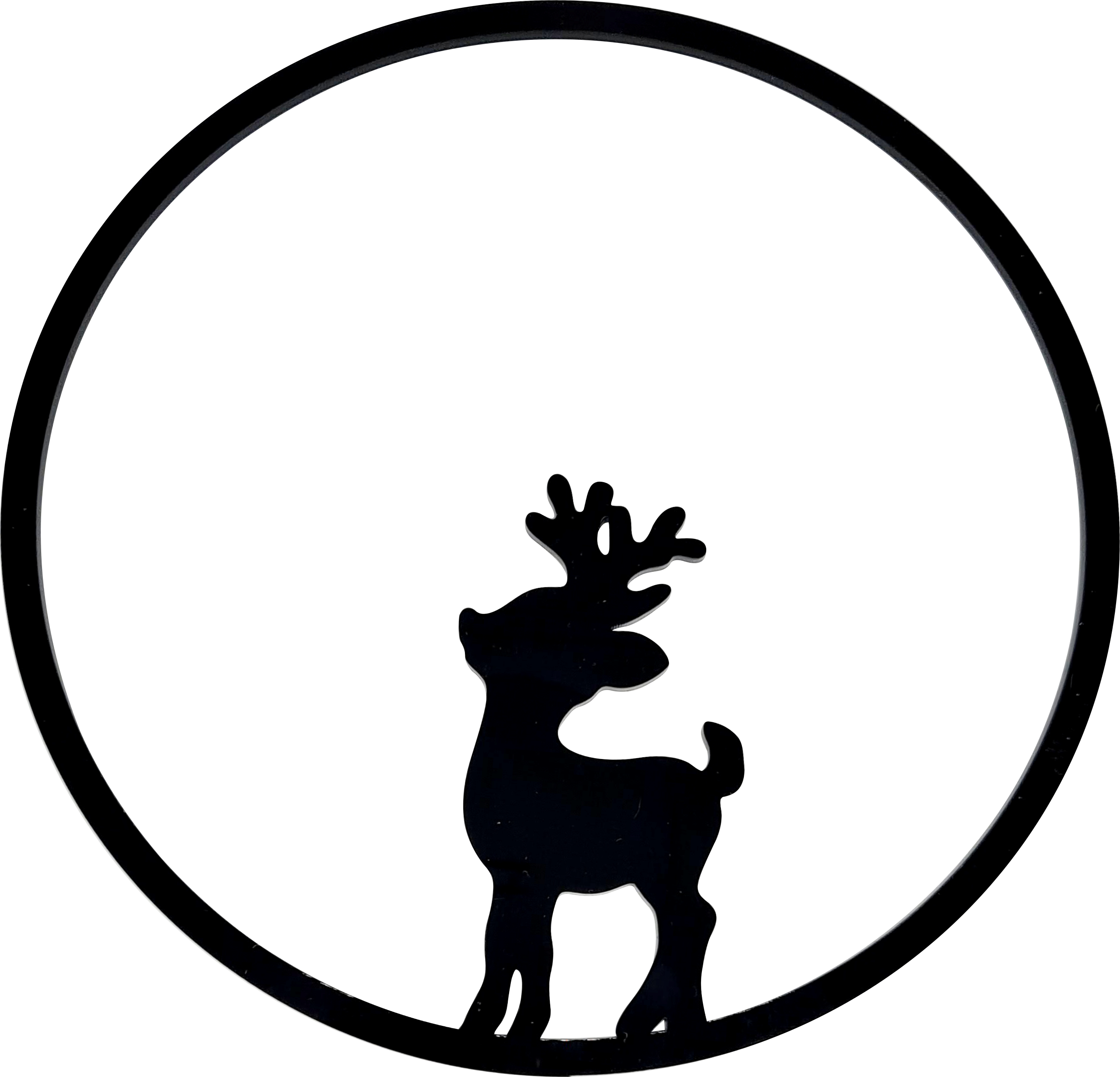 Rentier im Ring - Acryl schwarz