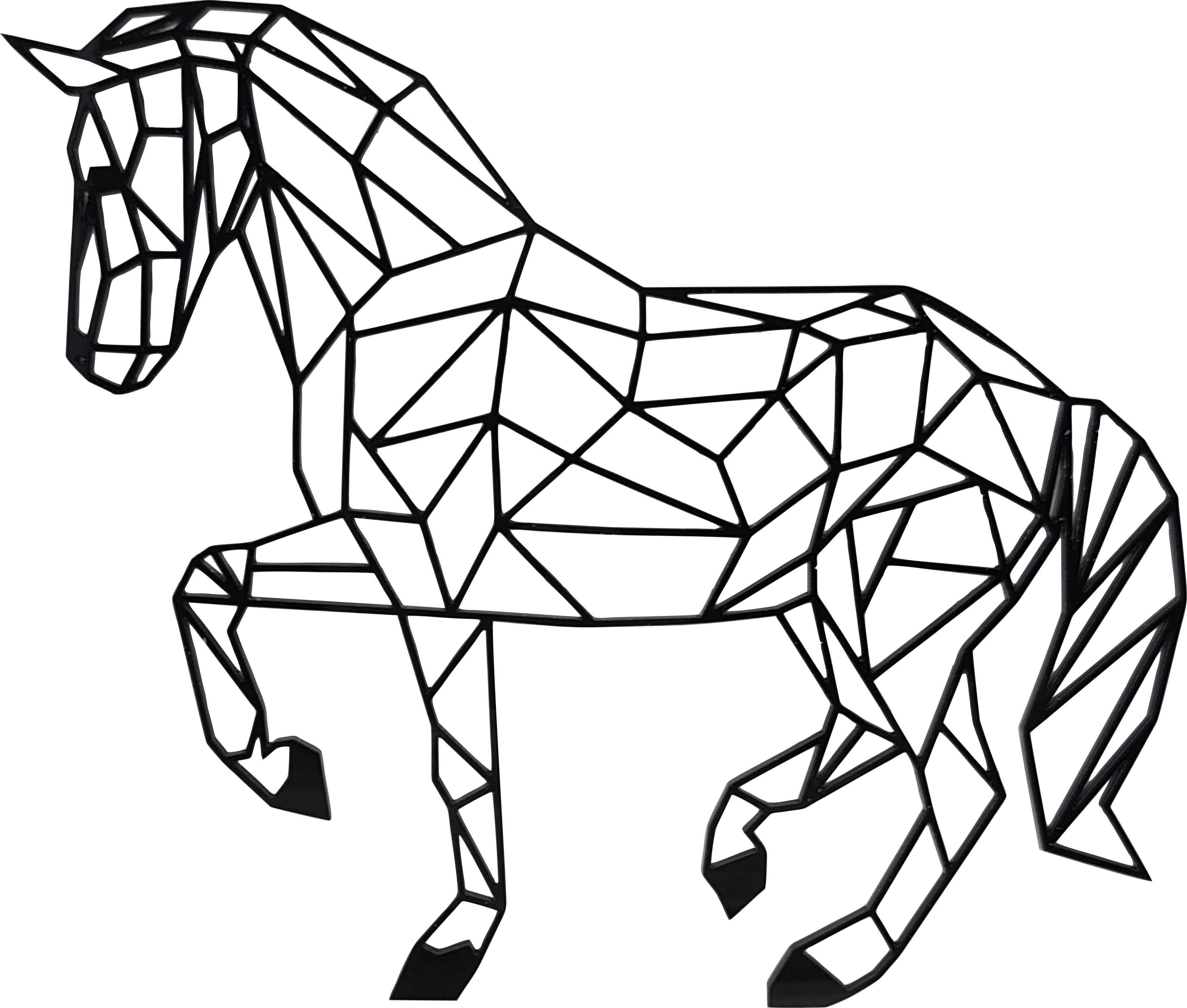 Geometrisches Pferd - selbstklebend