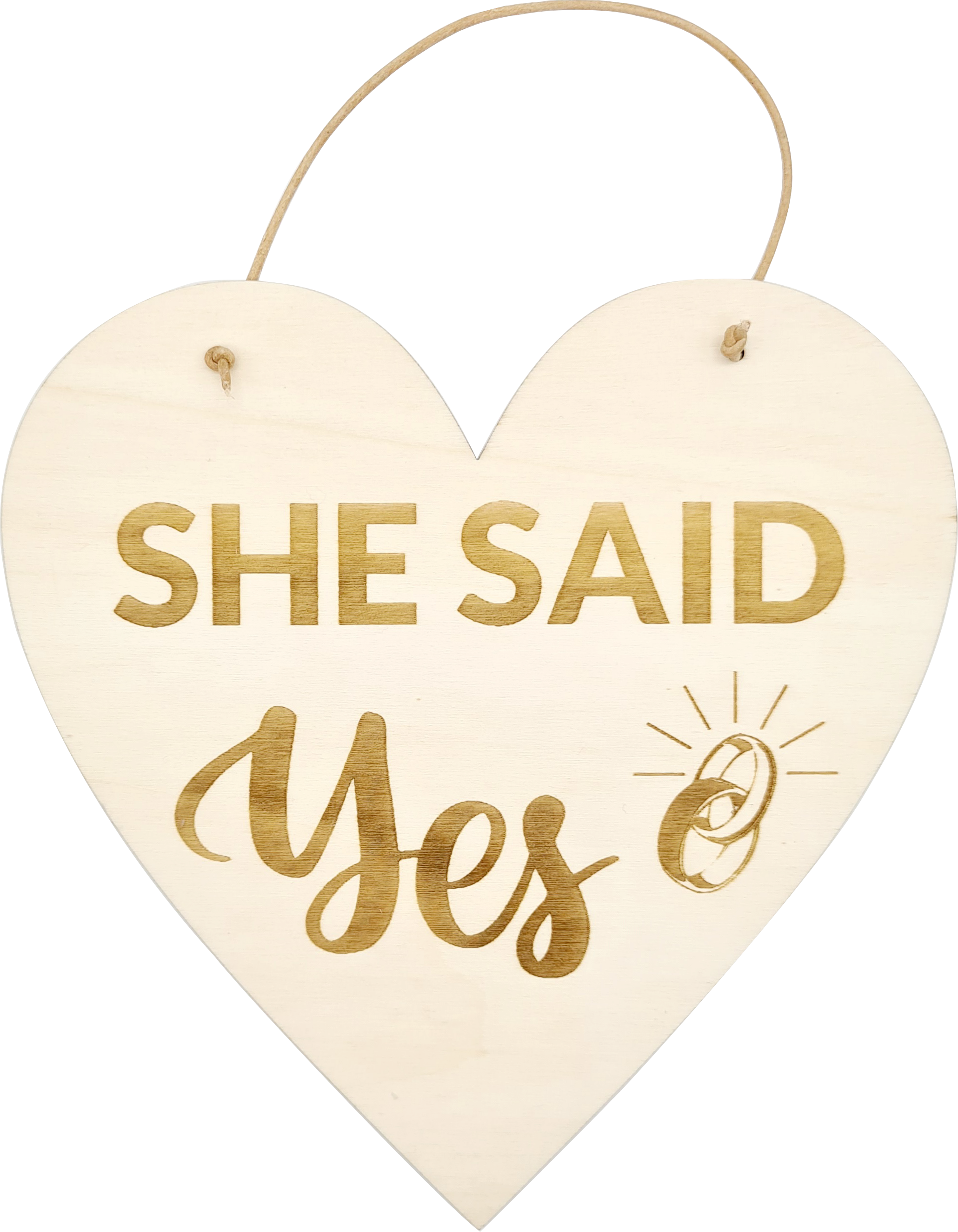 Herz mit Beschriftung - She said yes