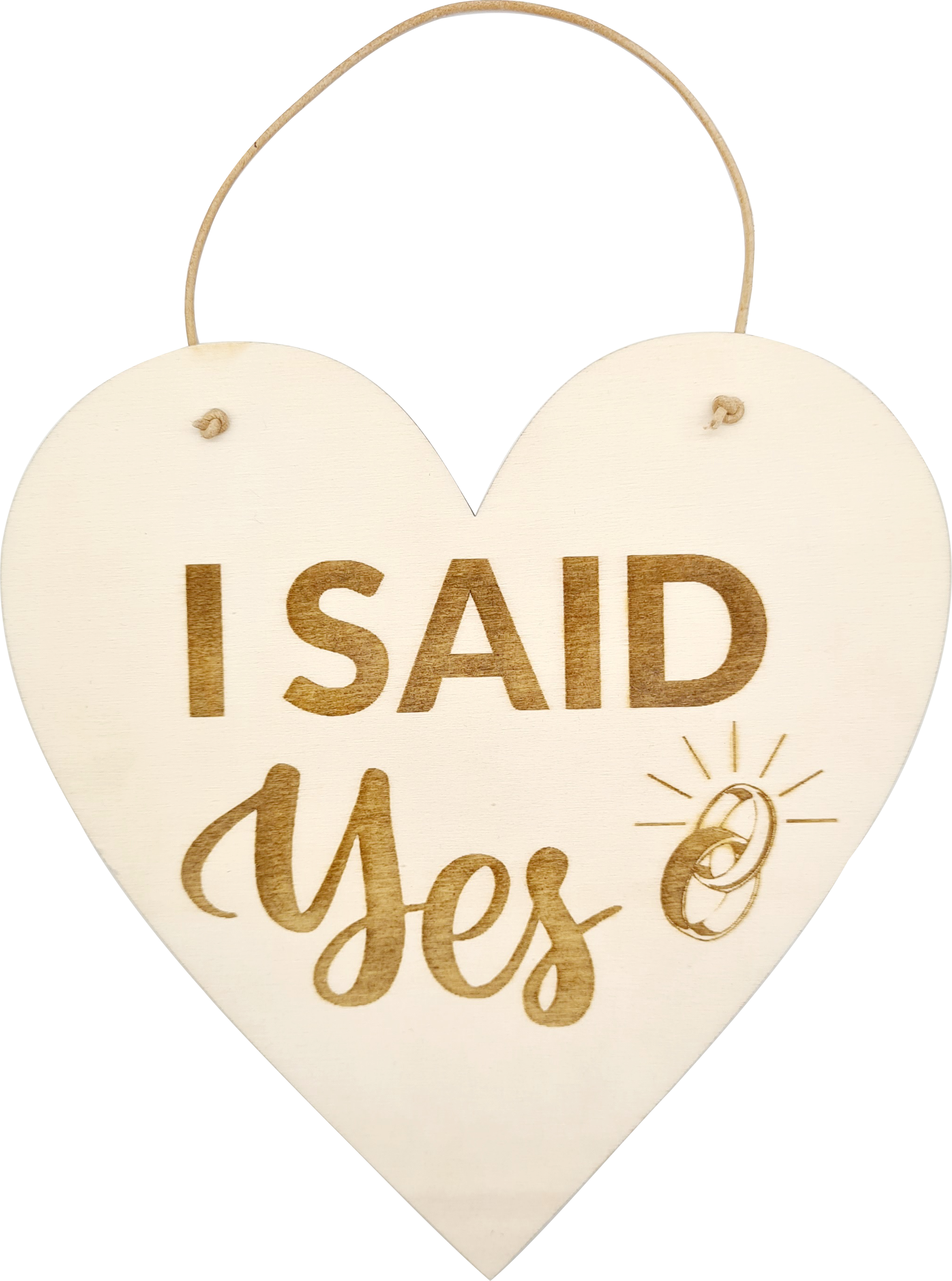 Herz mit Beschriftung - I said yes
