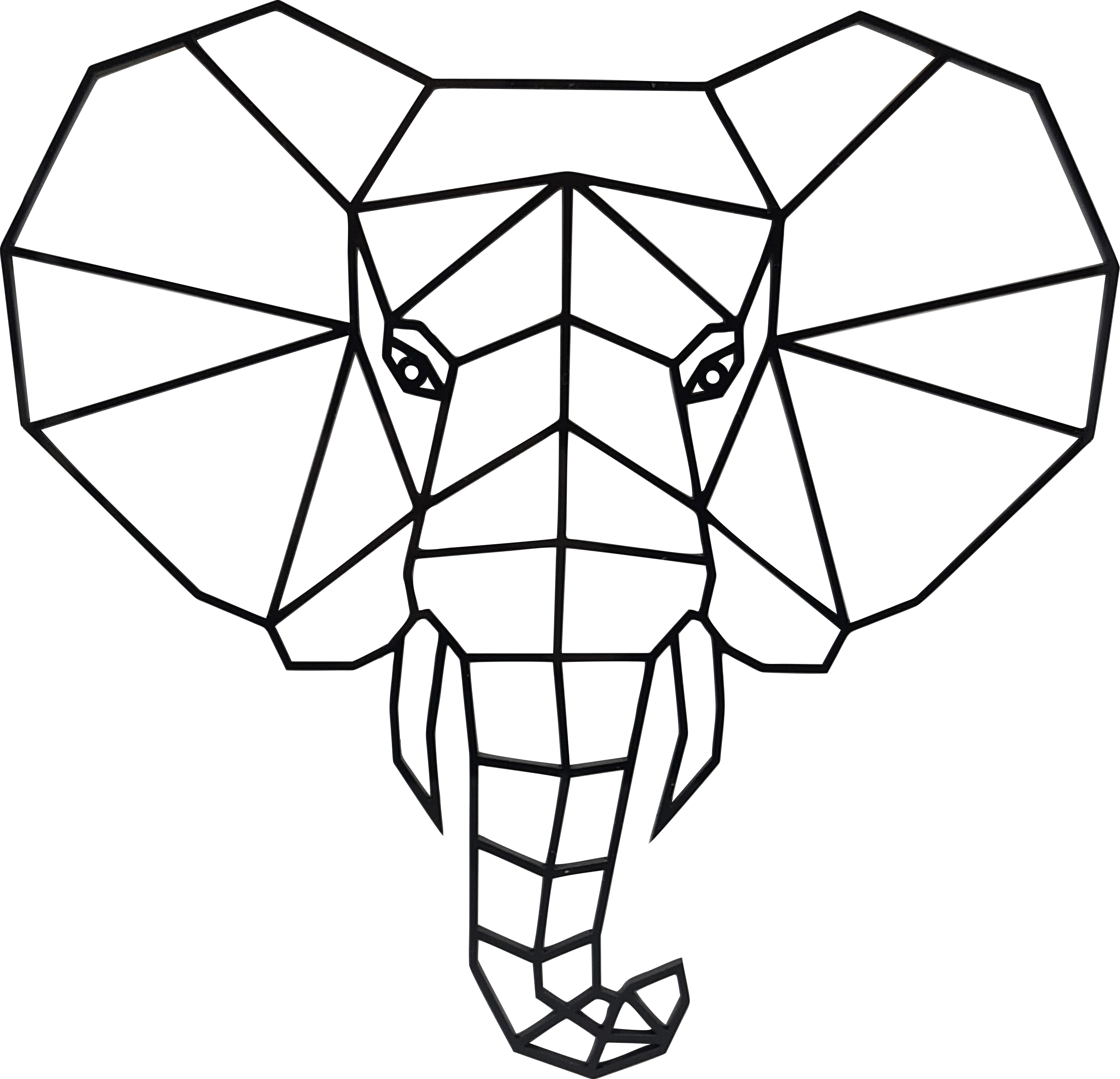 Geometrischer Elefant - selbstklebend