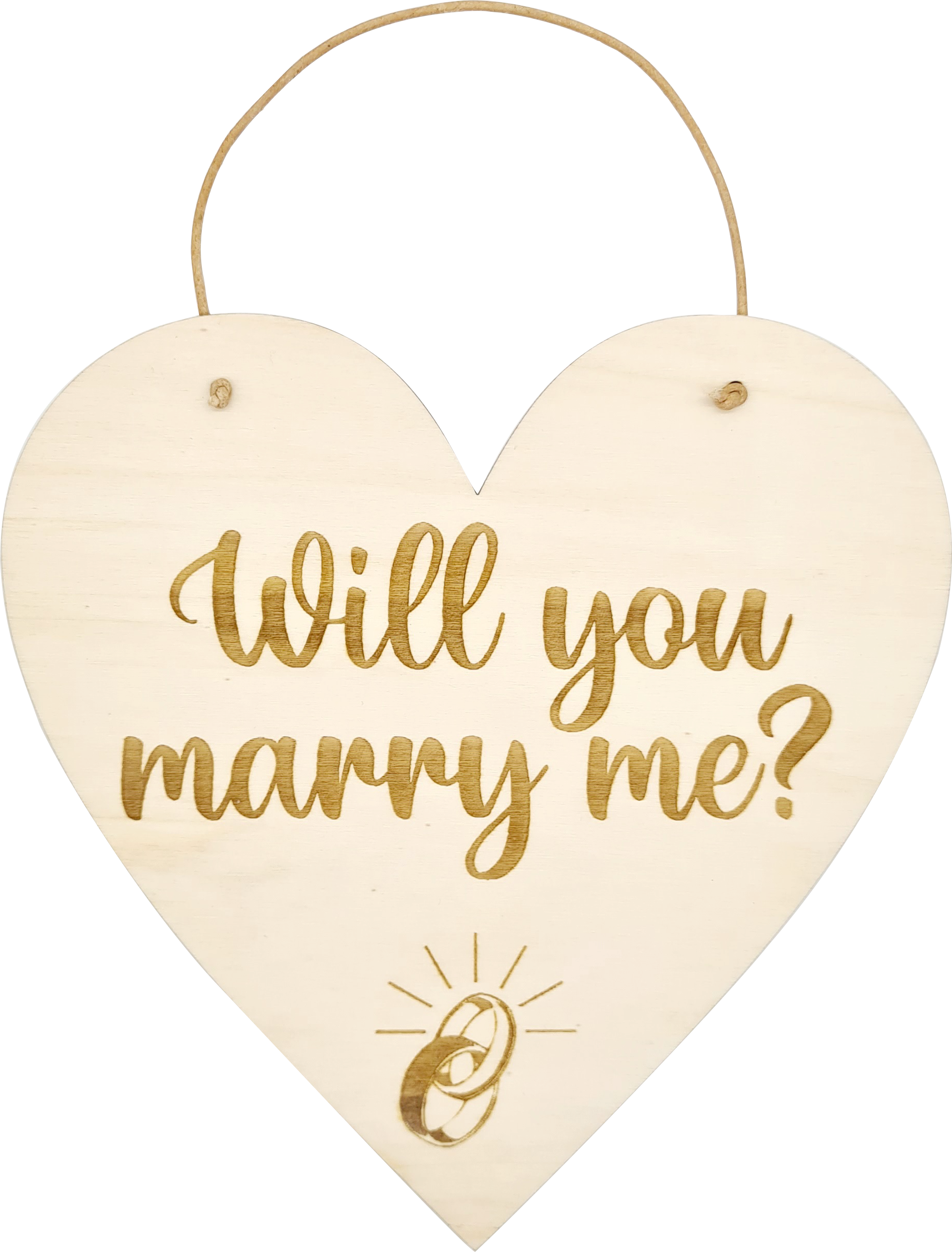 Herz mit Beschriftung - Will you marry me?