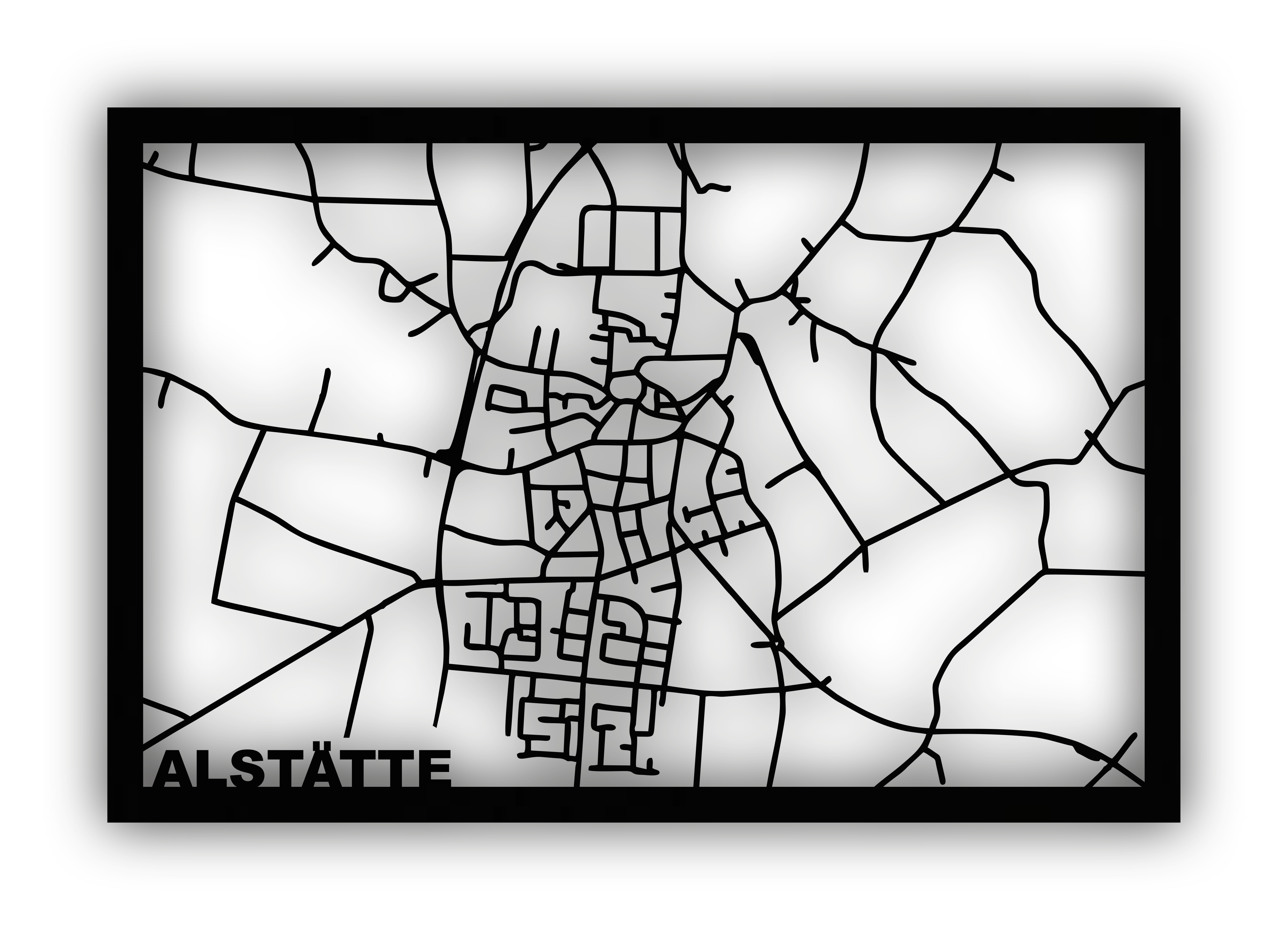 Stadtplan Alstätte - selbstklebend