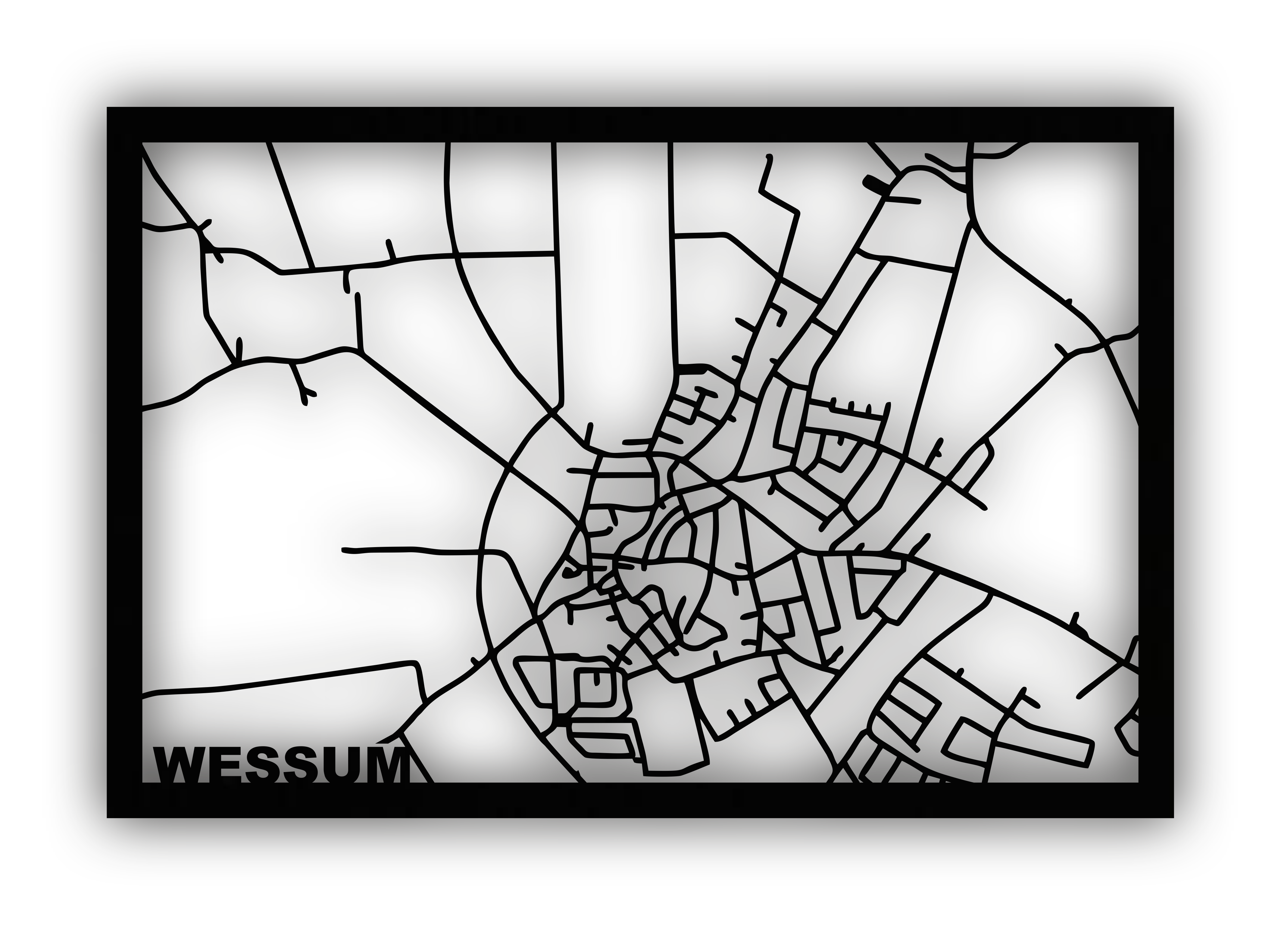Stadtplan Wessum - selbstklebend